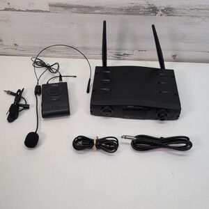 Pyle PDWM1988B UHF Wireless Microphone System w/ Belt Pack Transmitter Compact